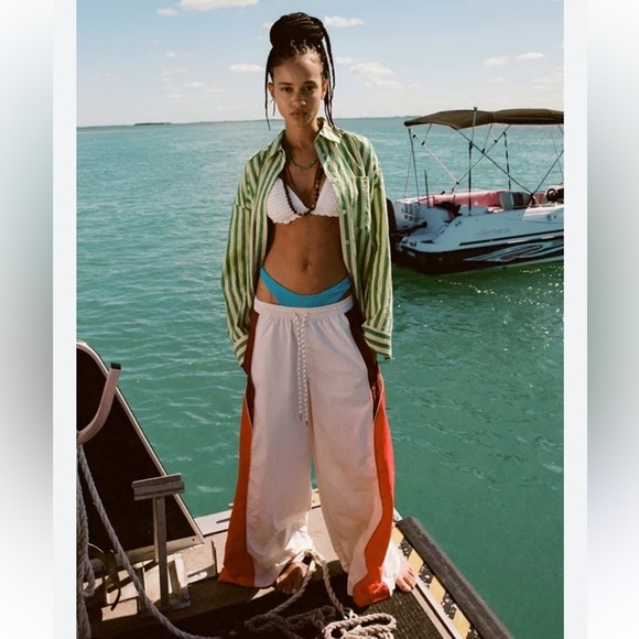 Urban Outfitters UO BDG Adrienne Baggy Nylon Track Pant NWOT Size XXS - Picture 1 of 5